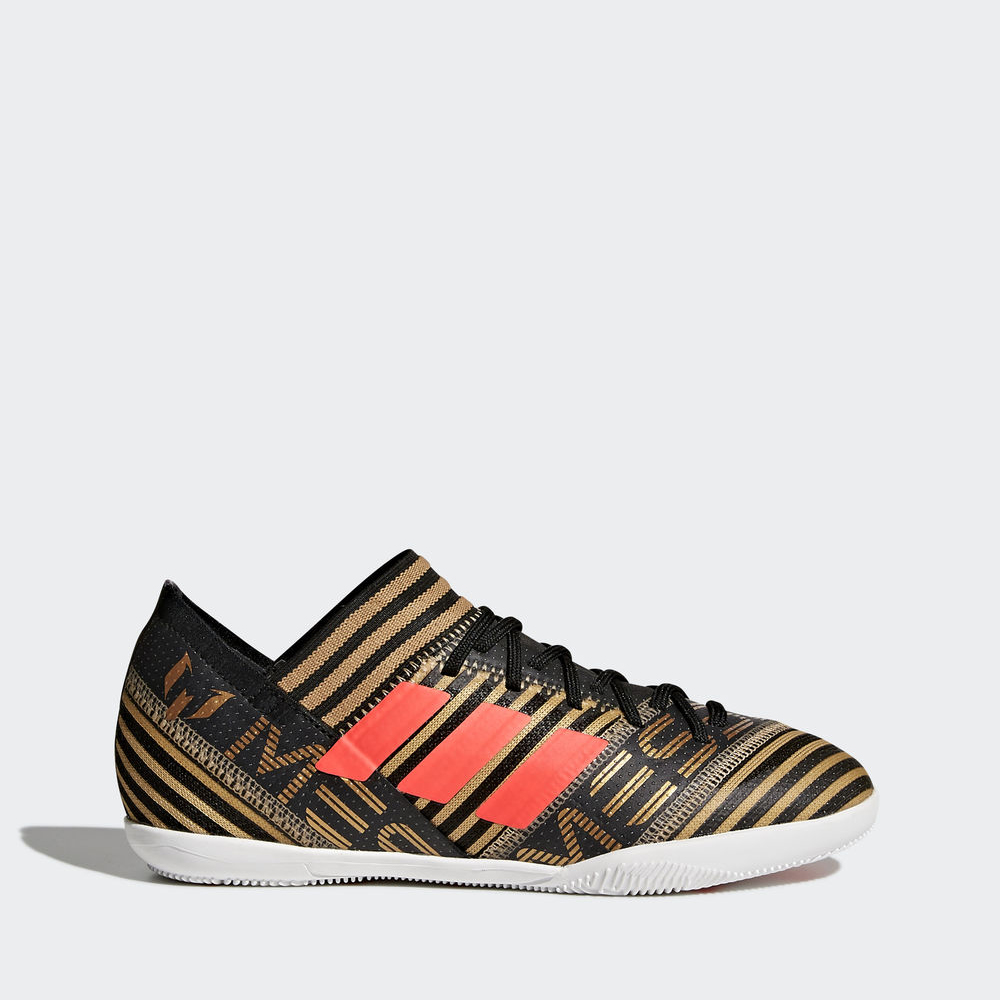 Adidas Nemeziz Messi Tango 17.3 Indoor - ποδοσφαιρικα παπουτσια για αγορια - Μαυρα/Κοκκινα/Χρυσο Χρω